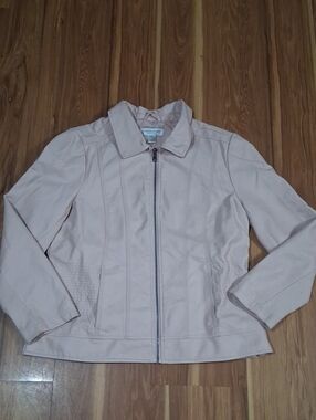 Christopher & Banks Pale Pink Zip-Front Jacket